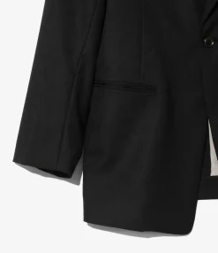 Tuxedo Jacket - Black - Wool Python Jacquard