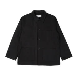 Utility Jacket - Black Cotton Reverse Sateen