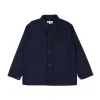 Utility Jacket - Dark Navy Cotton Reverse Sateen