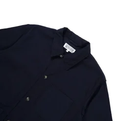 Utility Jacket - Dark Navy Cotton Reverse Sateen