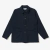 Utility Jacket - Dk. Navy Cotton Heavy Basketweave