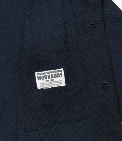 Utility Jacket - Dk. Navy Cotton Heavy Basketweave