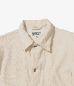 Utility Jacket - Natural Cotton Heavy Basketweave