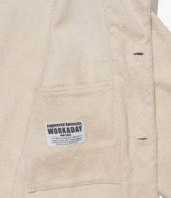 Utility Jacket - Natural Cotton Heavy Basketweave