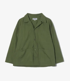 Utility Jacket - Olive Cotton Ripstop