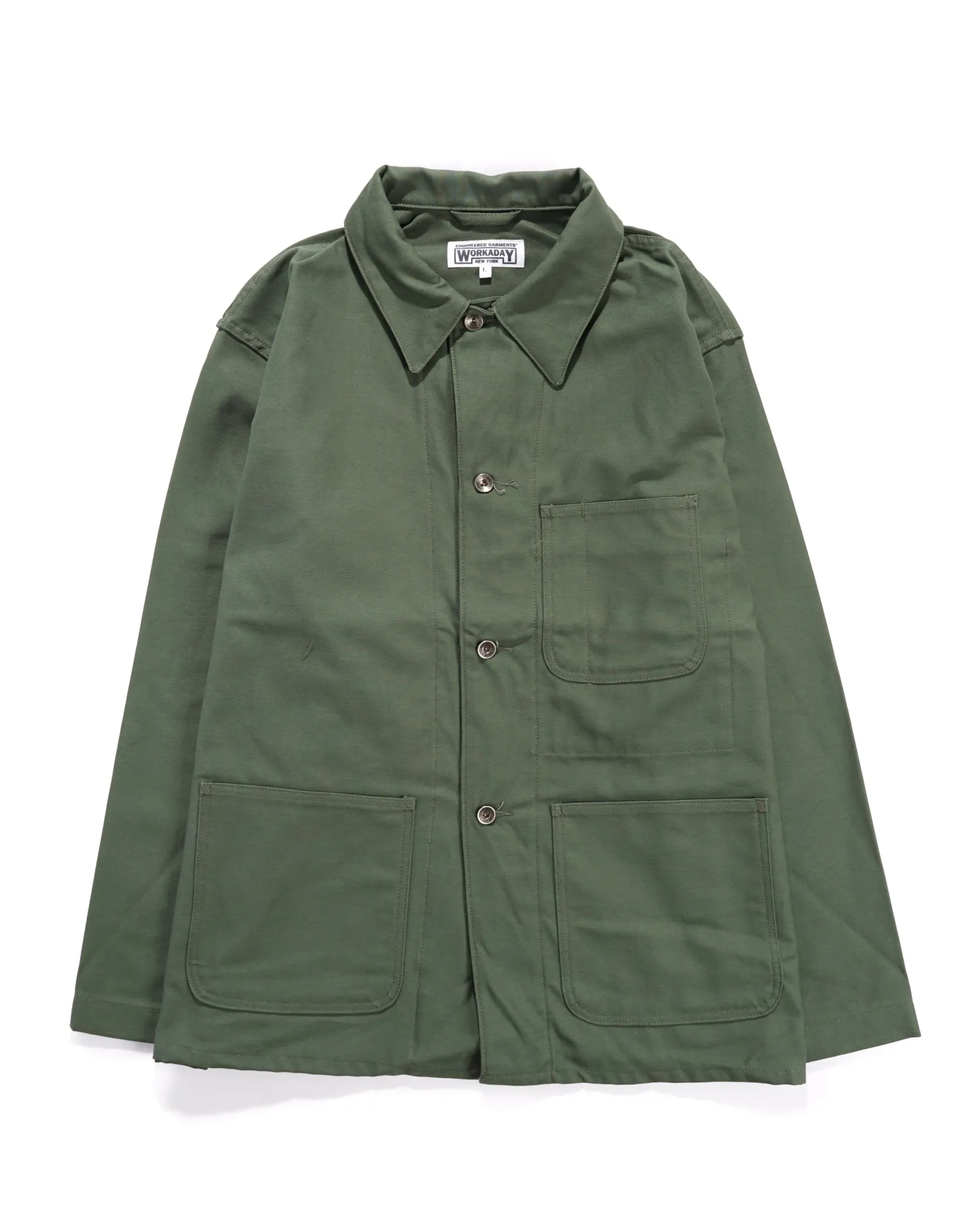 Utility Jacket - Olive Cotton Reverse Sateen