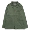 Utility Jacket - Olive Cotton Reverse Sateen