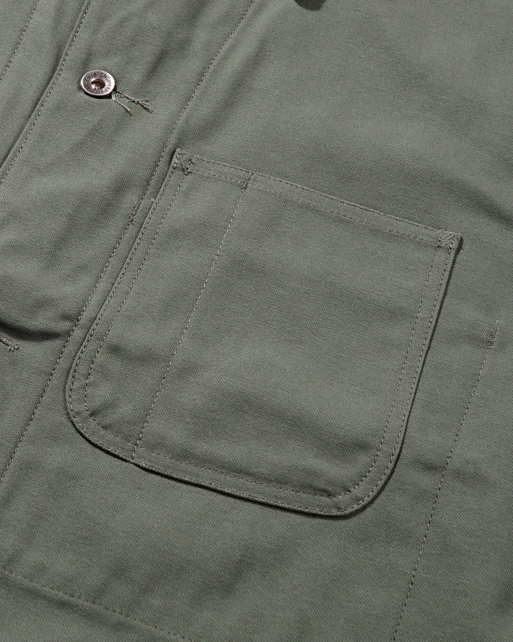 Utility Jacket - Olive Cotton Reverse Sateen