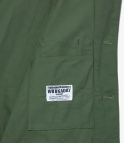 Utility Jacket - Olive Cotton Reverse Sateen