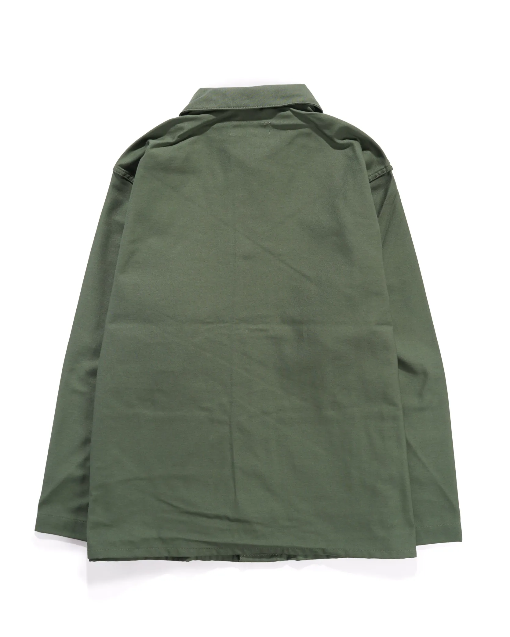 Utility Jacket - Olive Cotton Reverse Sateen