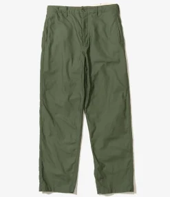 Utility Pant - Olive Cotton Reverse Sateen