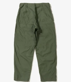 Utility Pant - Olive Cotton Reverse Sateen