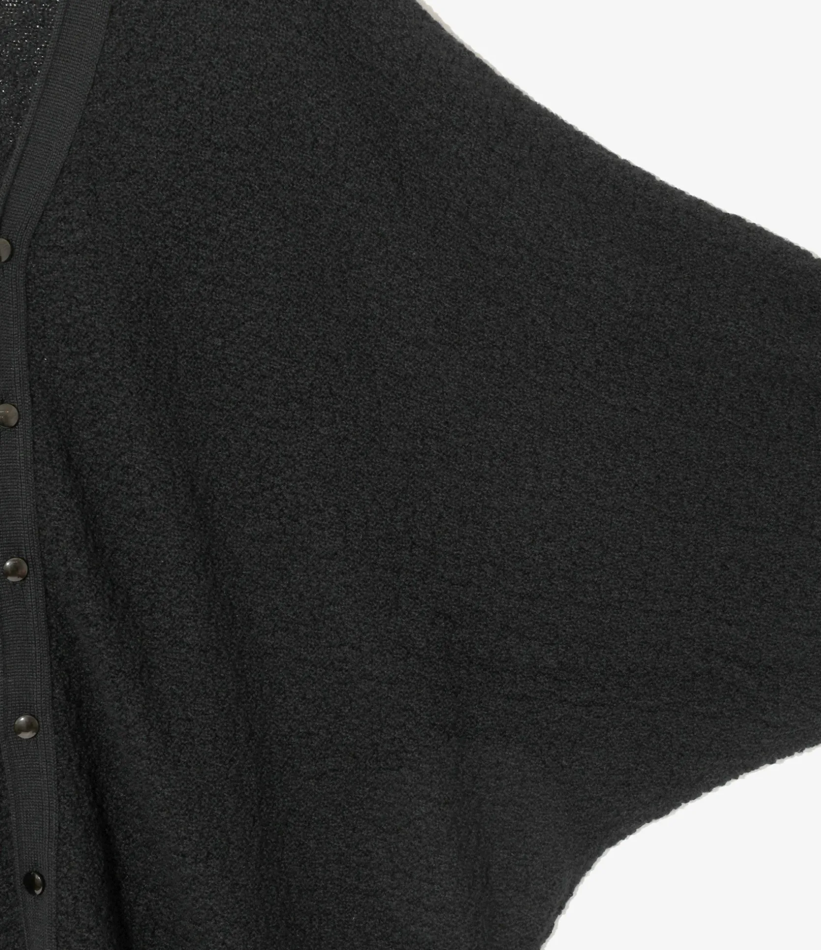 V Neck Cardigan - Black - Merino Wool Knit