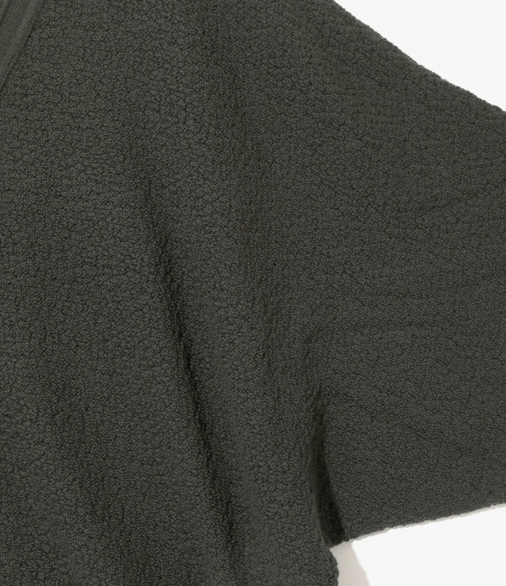 V Neck Cardigan - Green - Merino Wool Knit