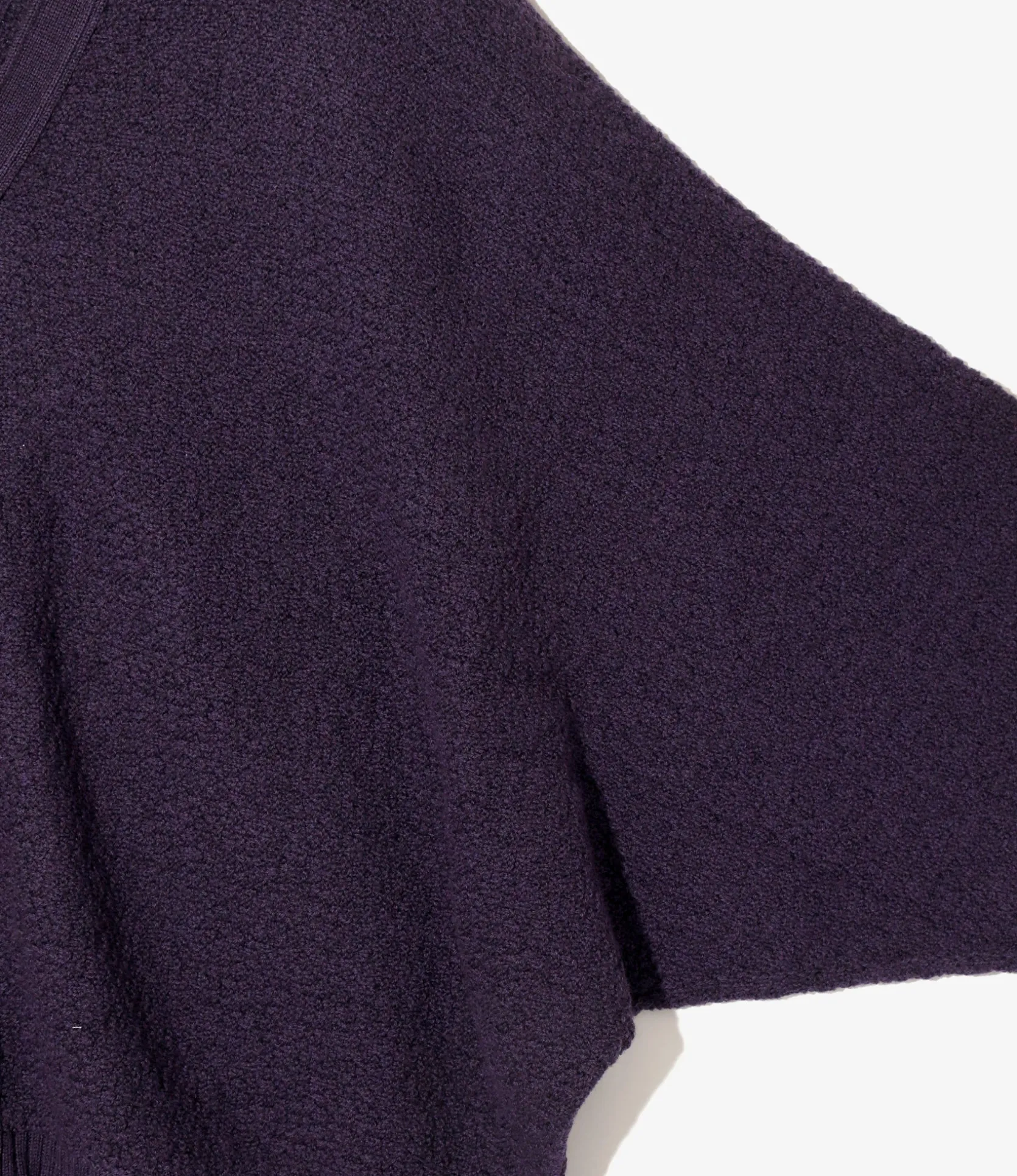 V Neck Cardigan - Purple - Merino Wool Knit