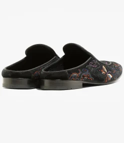Velvet Mule - Papillon Embroidery