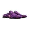 Velvet Mule Papillon Embroidery - Purple