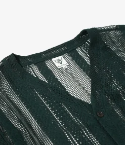 V-Neck Cardigan - Black - Poly Lace