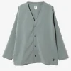 V-Neck Cardigan - Lt.Blue - Poly Oxford