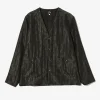 V-Neck Cowboy Shirt - Black - Bright Foulard