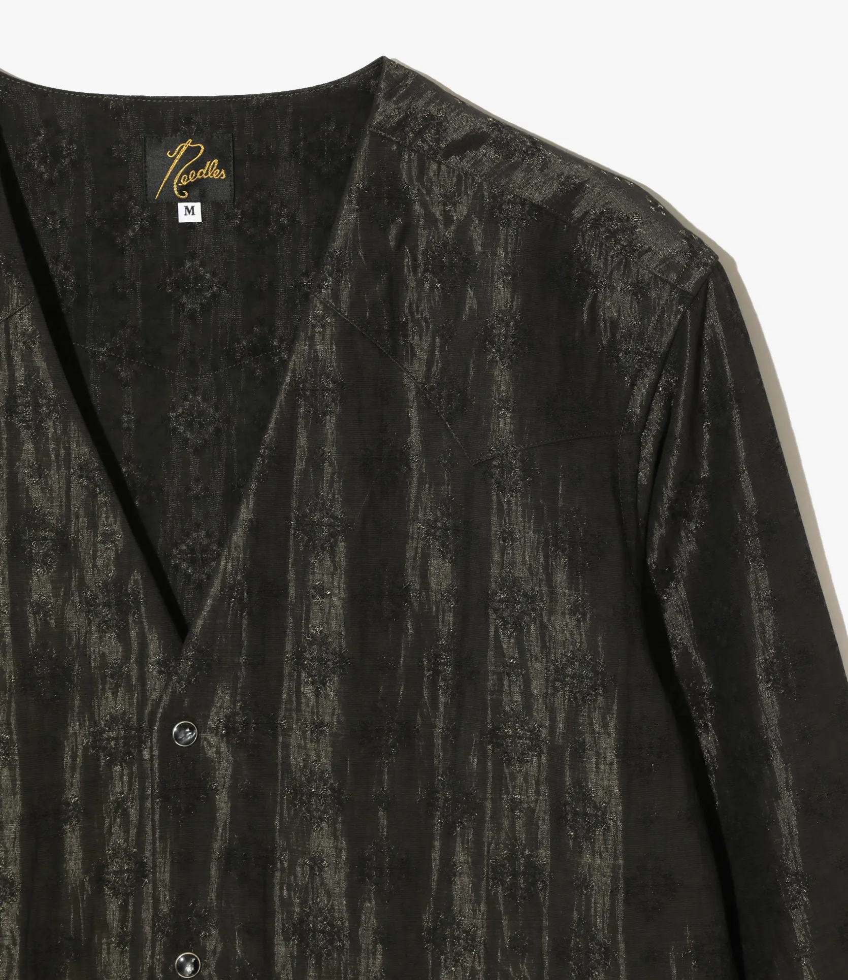 V-Neck Cowboy Shirt - Black - Bright Foulard