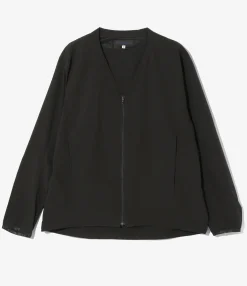 Warm Up V-Neck Jacket - Black - Poly Ripstop