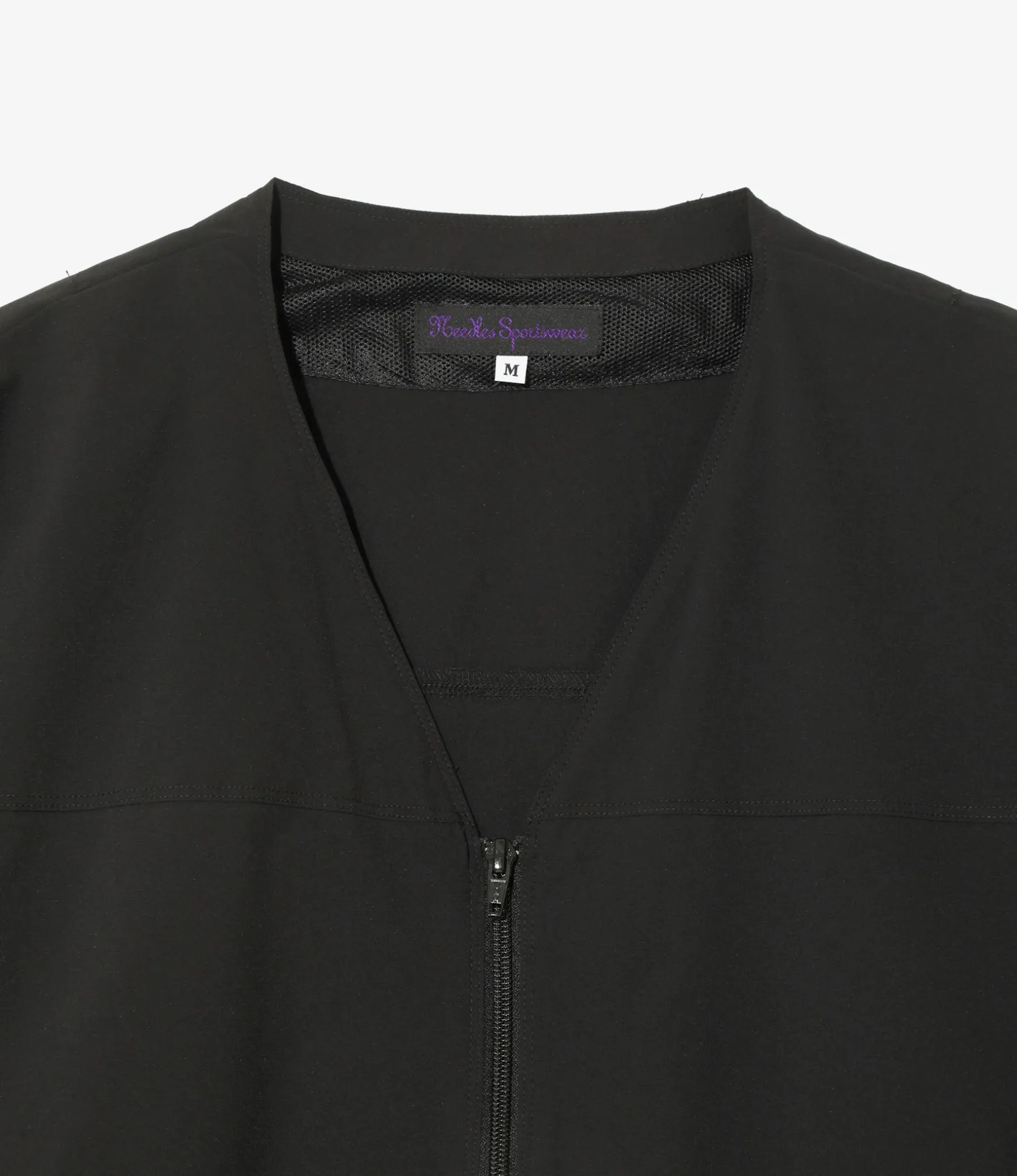 Warm Up V-Neck Jacket - Black - Poly Ripstop