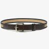 Webbing Belt - Khaki / Navy Stripe