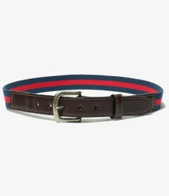 Webbing Belt - Red / Navy Stripe