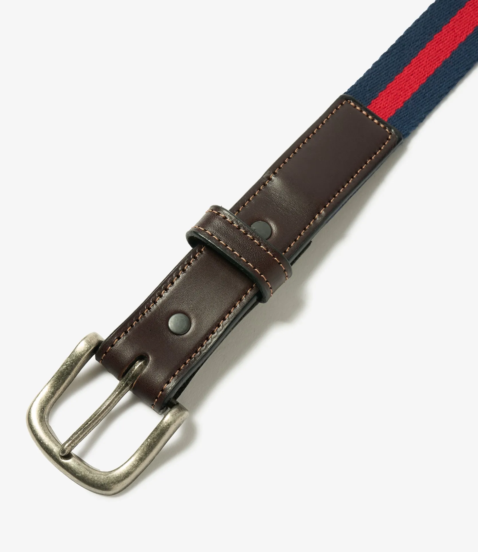 Webbing Belt - Red / Navy Stripe
