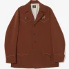 Western Leisure Jacket - Brown - Poly Double Cloth