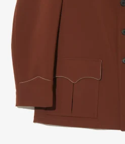 Western Leisure Jacket - Brown - Poly Double Cloth