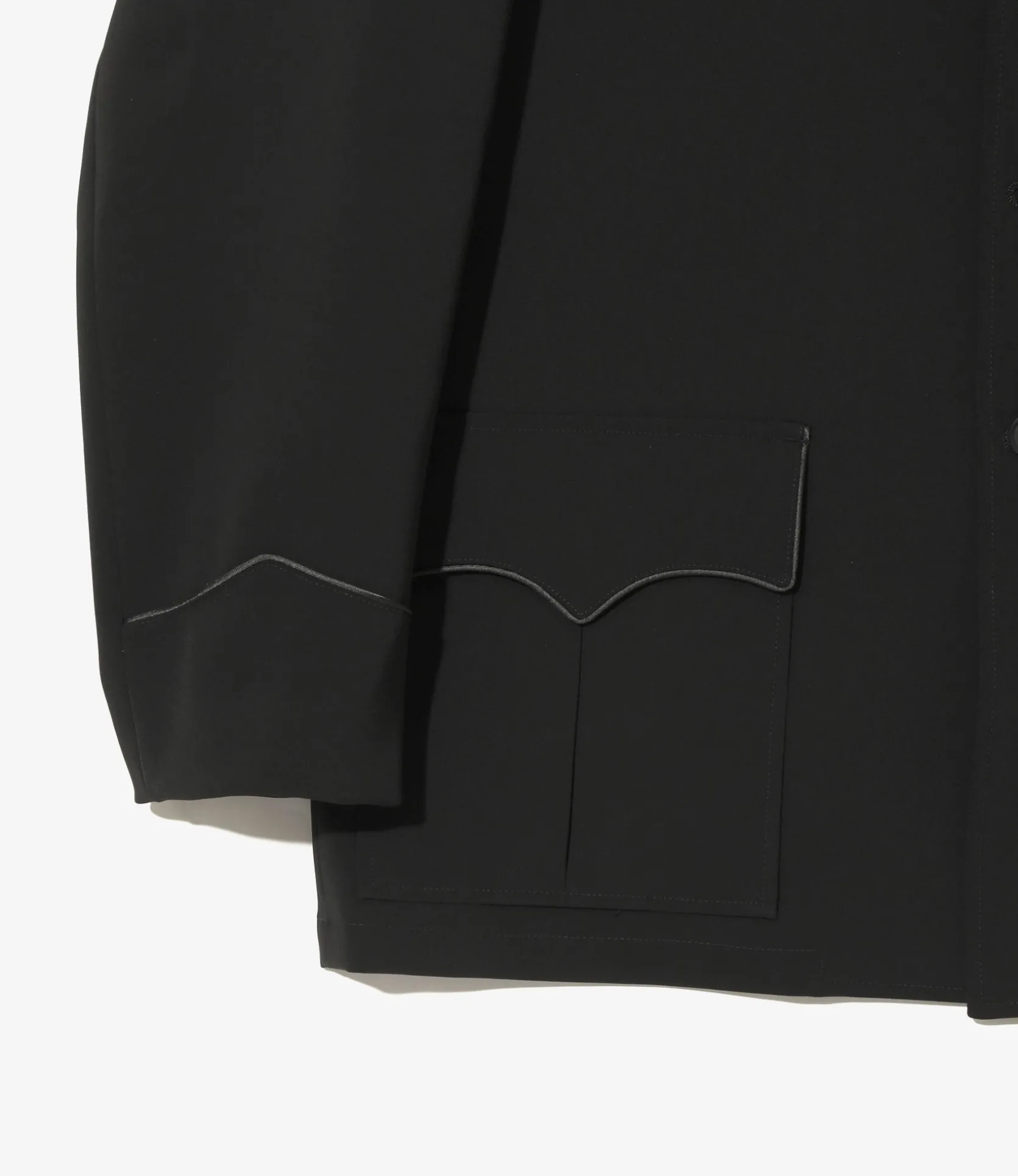 Western Leisure Jacket - Black - Poly Double Cloth