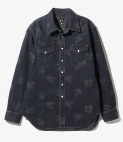Western Shirt - Indigo - 8oz Denim / Rose Jq.