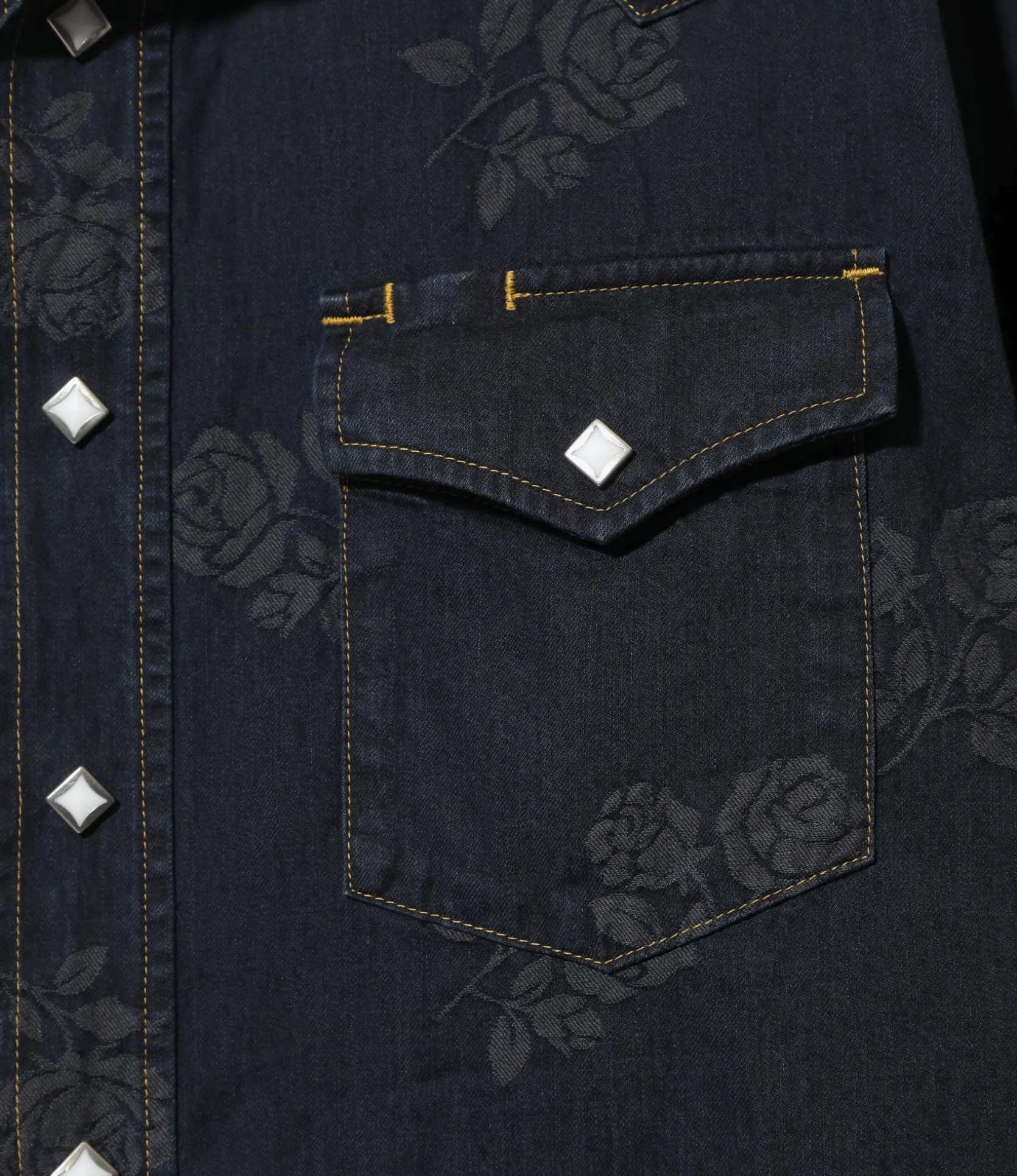 Western Shirt - Indigo - 8oz Denim / Rose Jq.