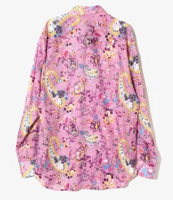 Western Shirt - Pink - Printed Cotton Lawn / Floral