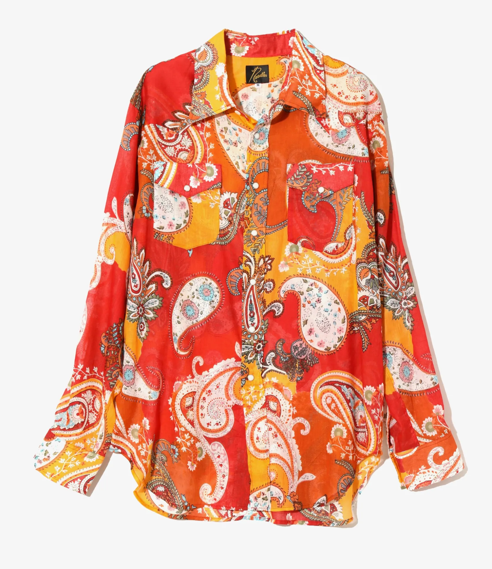 Western Shirt - Red - Printed Cotton Lawn / Floral