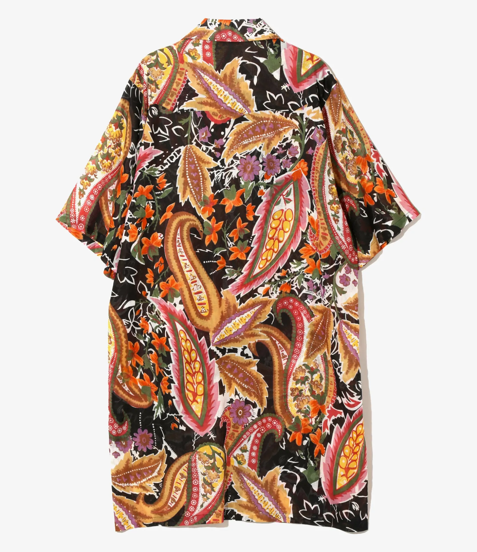 Western Shirt Dress - Black - Printed Cotton Lawn / Floral