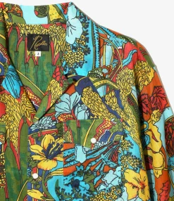 Western Shirt Dress - Lt. Blue - Printed Cotton Lawn / Floral