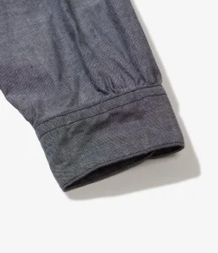 Wing Collar Shirt - Indigo Cotton Chambray