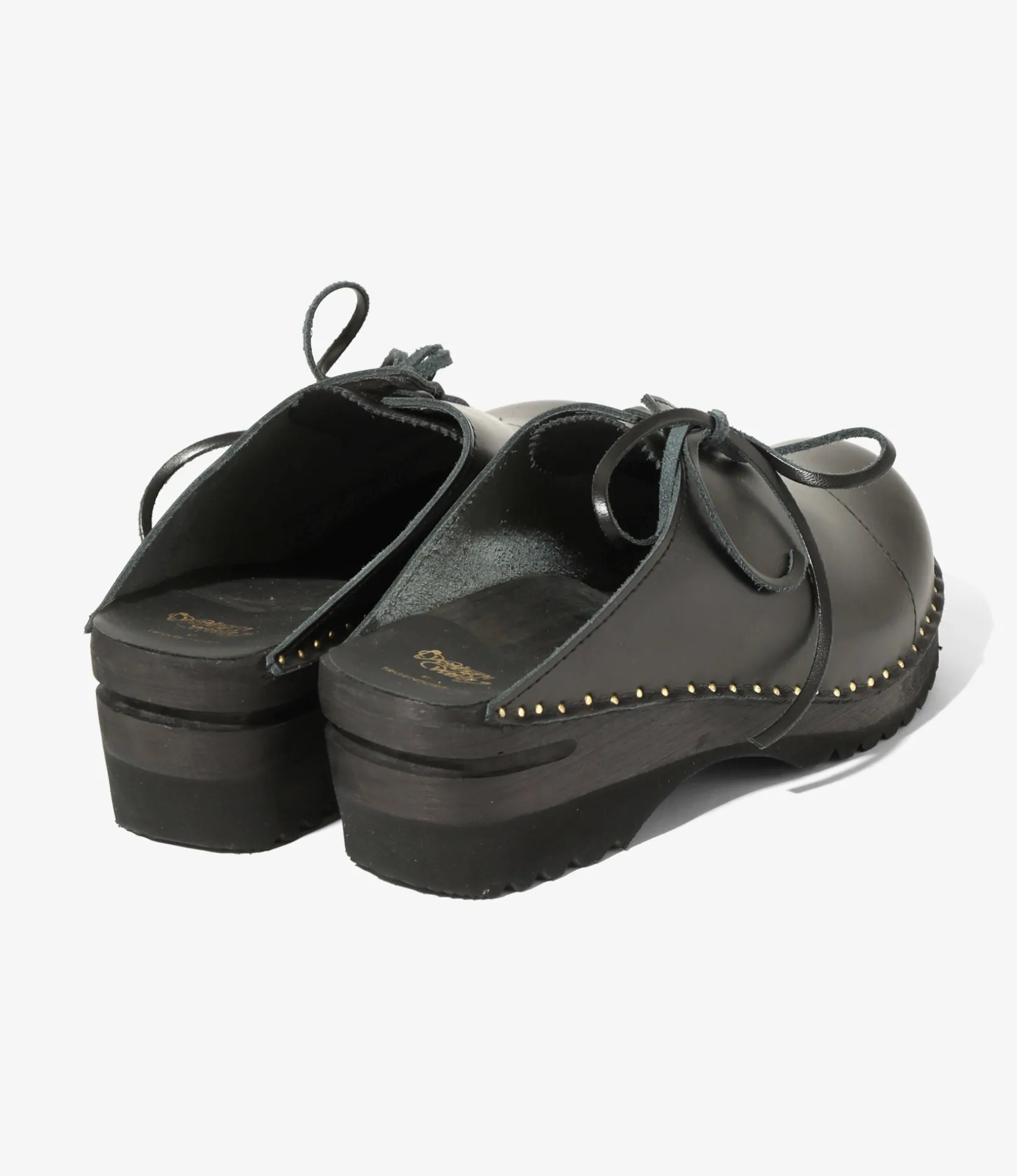 Woburn Walk X Troentorp - Swedish Clog - Alps/ Center Lace - Black