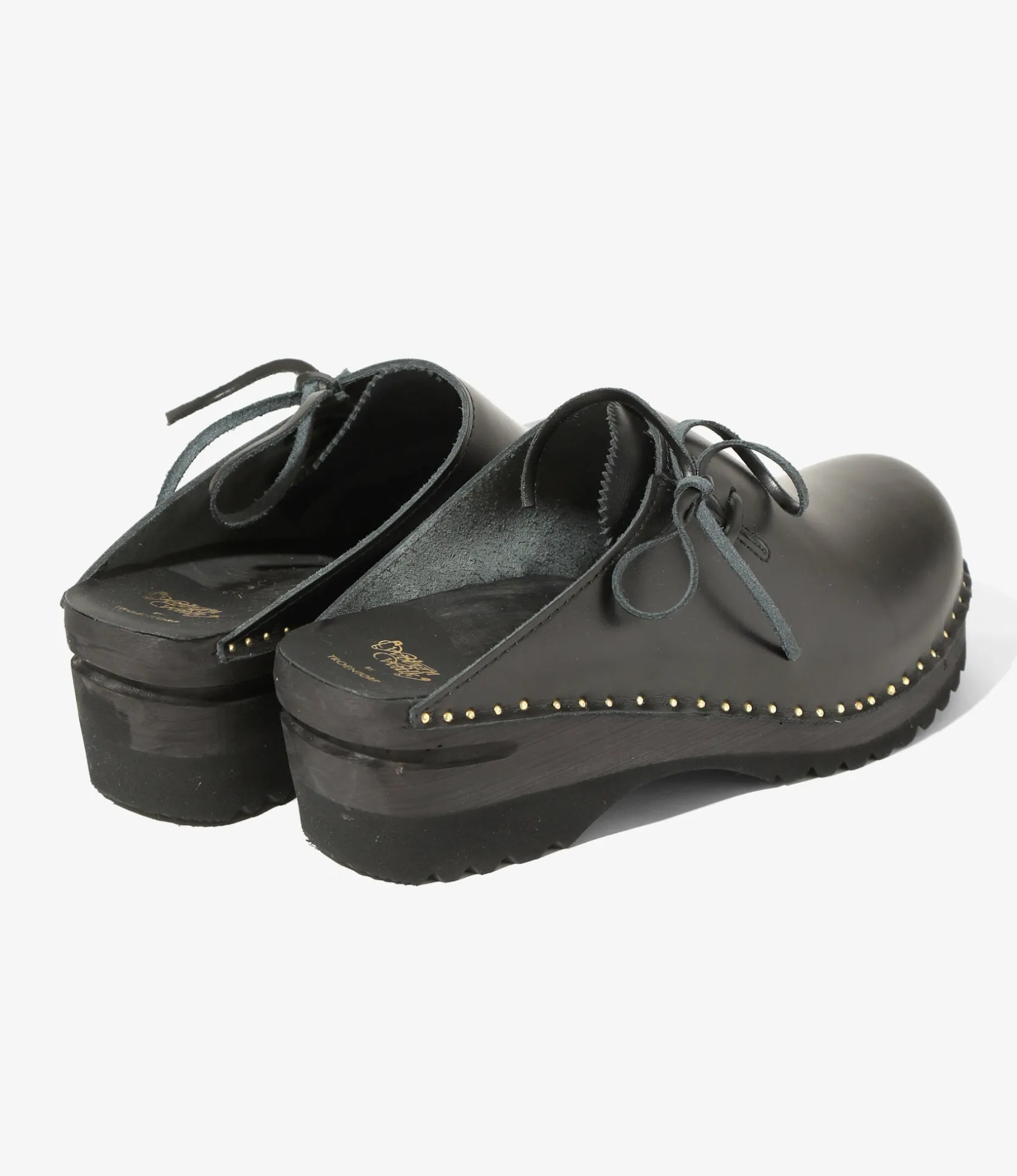 Woburn Walk X Troentorp - Swedish Clog - Alps/ Side Lace - Black