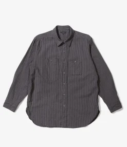 Work Shirt - Charcoal/Grey LC Stripe