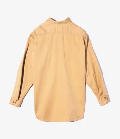 Work Shirt - Khaki Cotton Superfine Twill