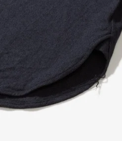 Work Shirt - Navy Cotton Herringbone Flannel