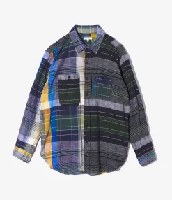 Work Shirt - Navy/Yellow/Green Dobby Jq.