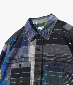 Work Shirt - Navy/Yellow/Green Dobby Jq.