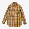 Work Shirt - Olive Cotton Madras Plaid