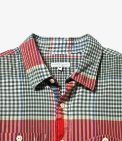 Work Shirt - Red/Green Big Madras Plaid