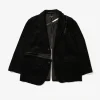 Zip Jacket - Black Cotton 8W Corduroy